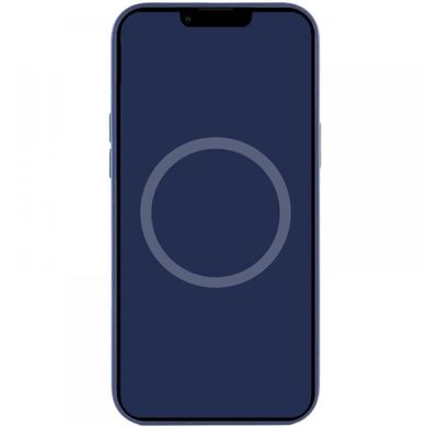 Чехол накладка Silicone Case Full Cover with MagSafe Splash Screen для iPhone 12 Pro Max Navy Blue