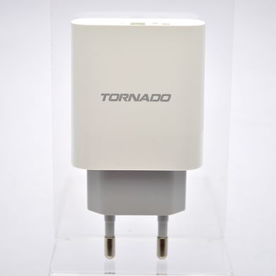 Мережевий зарядний пристрій Tornado TD-17 1USB+Type-c PD20W+QC3.0 White