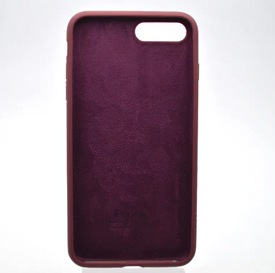 Чохол накладка Silicone Case Full Cover для iPhone 7 Plus/iPhone 8 Plus Бордовий