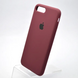 Чохол накладка Silicone Case Full Cover для iPhone 7 Plus/iPhone 8 Plus Бордовий