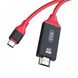 Кабель XO HDMI 4K to Type-c 2M Red Black