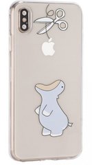 Чехол с принтом (животные) Viva Animal TPU Case iPhone XS Max Design 11 (синий динозавр)