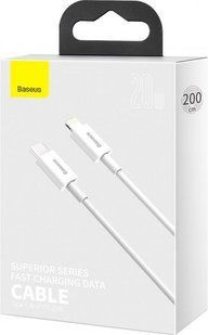Кабель Baseus Superior Series Fast Charging Data Cable Type-C to Lightning 20W 2m White CATLYS-A02