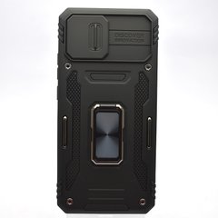 Противоударный чехол с кольцом Armor Case CamShield для Xiaomi Redmi 9A Black
