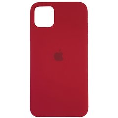 Чехол накладка Silicon Case для iPhone 11 Pro Max Rose Red/Розово-красный