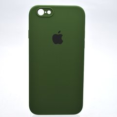 Чехол силиконовый с квадратными бортами Silicon Case Full Square для iPhone 6/iPhone 6s Army Green/Темно-зеленый