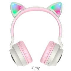 Навушники з котячими вушками (Bluetooth) Hoco W27 Cat ear Gray/Сірі