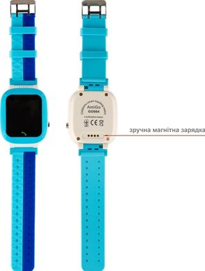 Смарт часы детские GPS AmiGo GO004 Camera+LEO Blue