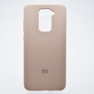 Чехол накладка Silicon Case Full Protective для Xiaomi Redmi Note 9 Pink Sand/Бежевый
