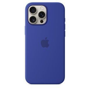 Чехол накладка Silicon Case с MagSafe Splash Screen для Apple iPhone 16 Pro Max Ultramarine (Ярко-синий)