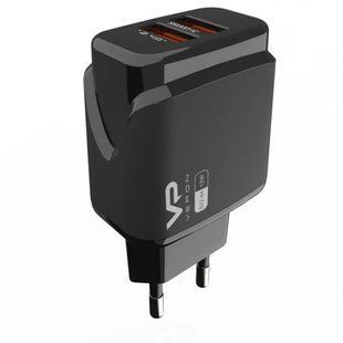 Сетевое зарядное устройство Veron VR-C12 2USB 2.4A Black (Черный)