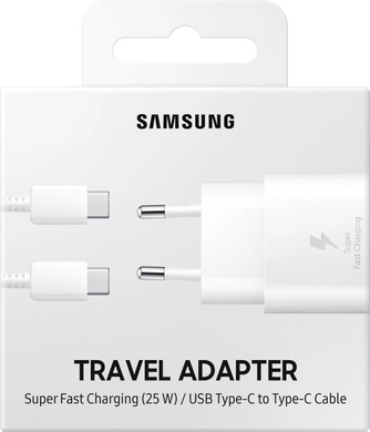 СЗУ Samsung EP-TA800XWEGRU 25W PD3.0 Type-C (White) (EP-TA800XWEGRU), Белый