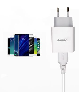 Мережевий зарядний пристрій ANSTY C-005 2.4A 1 USB Білий