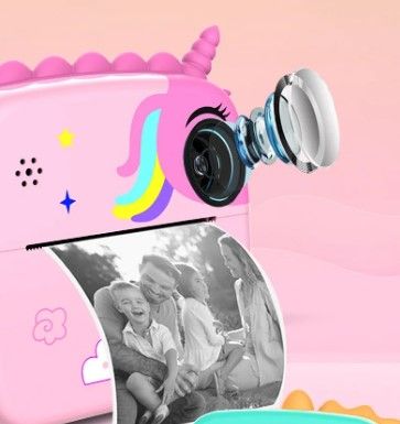 Дитячий миттєвий фотопрінтер "Єдиноріг" Epic A20 Kids Design Рожевий