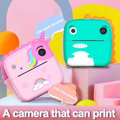 Дитячий миттєвий фотопрінтер "Єдиноріг" Epic A20 Kids Design Рожевий