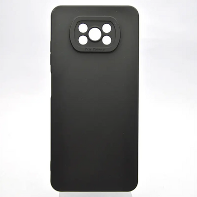 Чехол защитный силиконовый Matte Lux Full Camera для Xiaomi Poco X3 Черный