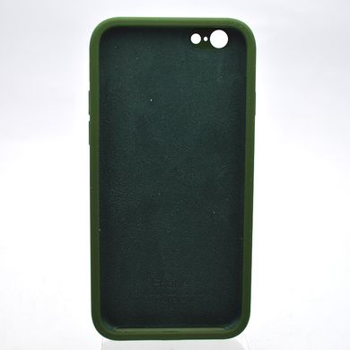 Чохол силіконовий з квадратними бортами Silicon Case Full Square для iPhone 6/iPhone 6s Army Green/Темно-зелений