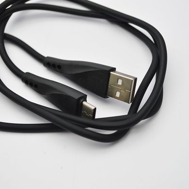 Кабель Hoco DU16 Silica gel charging data cable Type-C 2A 1m Чорний