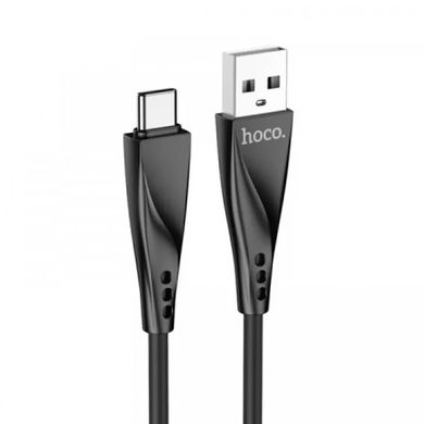 Кабель Hoco DU16 Silica gel charging data cable Type-C 2A 1m Черный