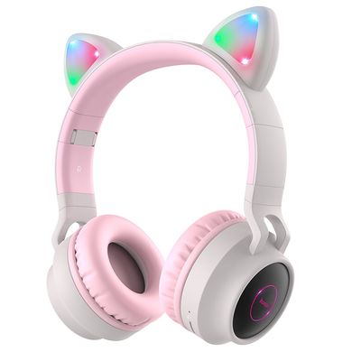 Наушники с кошачьими ушками (Bluetooth) Hoco W27 Cat ear Gray/Серые