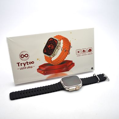 Смарт часы TryToo Infinity LG59 Ultra Pro 49mm IPS Display Call Version Gold Black Strap
