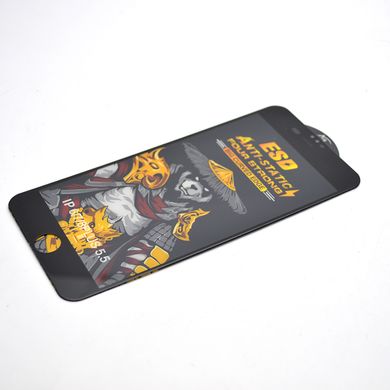 Защитное стекло Four Strong Anti-Static HD с сеточкой спикера iPhone 6+/6S+/7+/8+Black (тех.пакет)