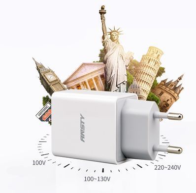 Мережевий зарядний пристрій ANSTY C-005 2.4A 1 USB Білий