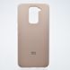 Чехол накладка Silicon Case Full Protective для Xiaomi Redmi Note 9 Pink Sand/Бежевый