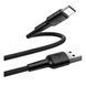 Кабель Tornado TX2 Type-c Silicon cable 3A 1M Black, Чорний