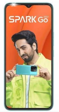 Смартфон TECNOSpark Go 2022 (KG5m) 2/32GB NFC Turquoise Cyan
