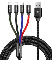 Кабель Baseus Fast Cable 4in1 2Lightning/1Type-c/1Micro USB Black CA1T4-A01