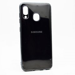 Чехол глянцевый с логотипом Glossy Silicon Case для Samsung A205/A305 Galaxy A20/A30 Black