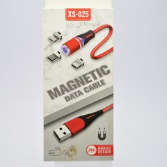 Магнитный кабель Magnetic XS-025 MicroUSB Black