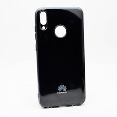 Чехол глянцевый с логотипом Glossy Silicon Case для Huawei Y7 2019 / Y7 Prime 2019 Black