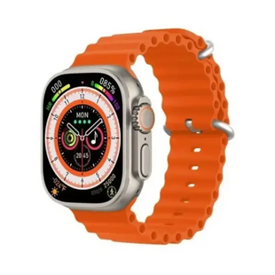 Смарт годинник Smart Watch HT18 Ultra Gold Orange Strap