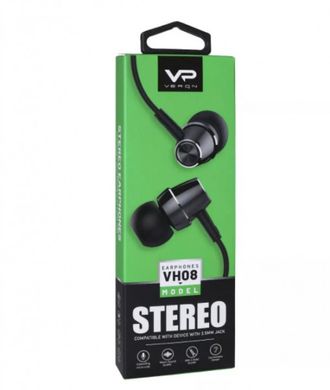Наушники с микрофоном Veron (VH08) Earphones Black