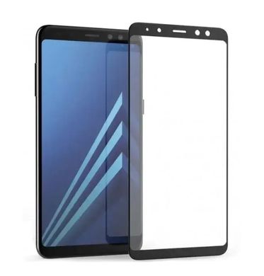 Захисне скло Full Screen Full Glue 2.5D for Samsung A730 Galaxy A8 Plus (2018) Black тех. пакет