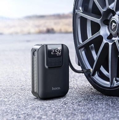 Автомобильный насос (автокомпрессор) Hoco S53 Breeze portable smart 5000 mAh Black