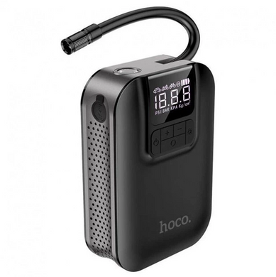 Автомобильный насос (автокомпрессор) Hoco S53 Breeze portable smart 5000 mAh Black