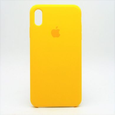 Чехол накладка Silicon Case для iPhone XS Max 6.5" Yellow (41) (C)
