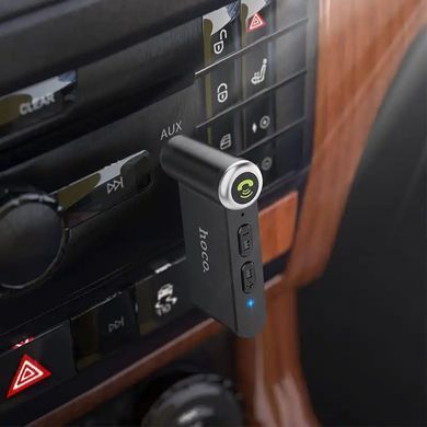 Автомобильный AUX адаптер Bluetooth Hoco E58 Black (Черный)