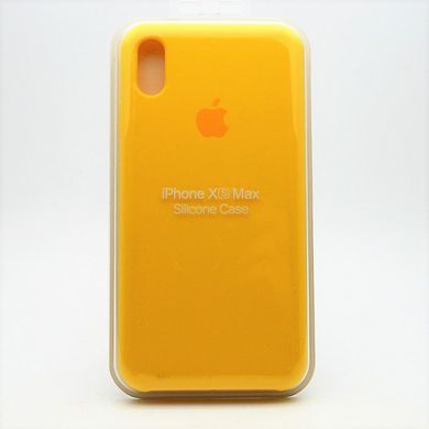 Чехол накладка Silicon Case для iPhone XS Max 6.5" Yellow (41) (C)