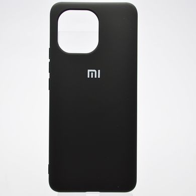Чехол накладка Silicon Case Full Cover для Xiaomi Mi 11 Black/Черный