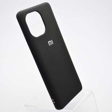 Чехол накладка Silicon Case Full Cover для Xiaomi Mi 11 Black/Черный
