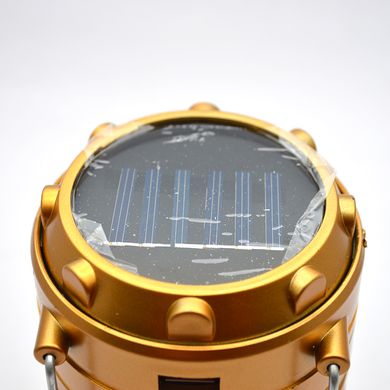 Аварийный кемпинговый аккумуляторный светодиодный LED фонарь с солнечной панелью Orion OR-5800T Gold