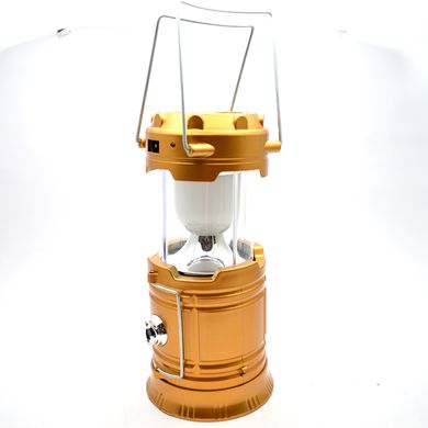 Кемпінговий аварійний акумуляторний світлодіодний LED ліхтар із сонячною панеллю Orion OR-5800T Gold