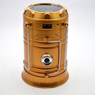 Аварийный кемпинговый аккумуляторный светодиодный LED фонарь с солнечной панелью Orion OR-5800T Gold