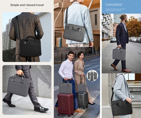 Чохол сумка Wiwu Minimalist Pro II Laptop Bag для ноутбука 15.6" Black