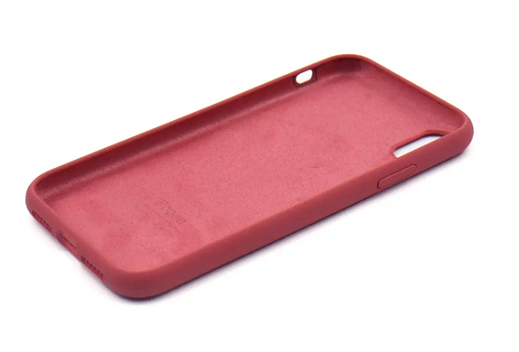 Чехол накладка Silicone Case Full Cover для Apple iPhone X/Xs Красный