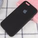 Чехол накладка Silicone Case Full Cover для Apple iPhone 6 Черный